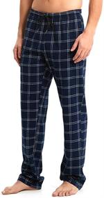 img 2 attached to 👖 Comfortable Idtswch Inseam Cotton Sleepwear Bottoms for Men: Ideal Lounge Clothing for Restful Nights