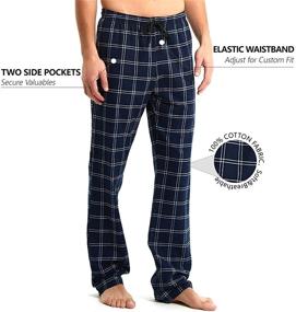 img 3 attached to 👖 Comfortable Idtswch Inseam Cotton Sleepwear Bottoms for Men: Ideal Lounge Clothing for Restful Nights