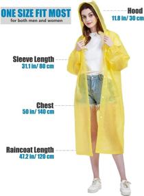 img 2 attached to Gorain Raincoat Adults Reusable Sleeves Outdoor Recreation