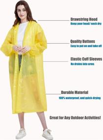 img 1 attached to Gorain Raincoat Adults Reusable Sleeves Outdoor Recreation