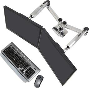 img 2 attached to Ergotron – LX Dual Monitor Arm: VESA Desk Mount for 2 Monitors Up to 27 Inches, 7 to 20 lbs Each – Polished Aluminum - Improve Your Workspace with Ergonomic Efficiency!