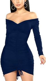 img 3 attached to XXTAXN Womens Elegant Sleeve Shoulder Women's Clothing in Dresses