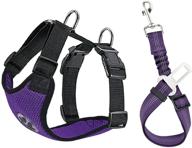 🐶 lukovee dog safety vest harness with seatbelt: adjustable pet harnesses with breathable mesh & vehicle connector strap for car travel logo