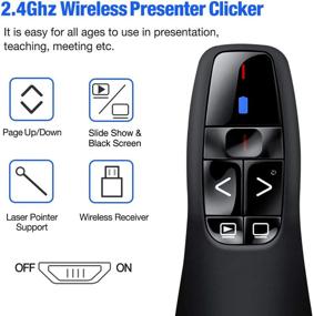 img 3 attached to 📱 RF 2.4GHz Wireless Presenter Remote: PowerPoint Clicker for Keynote/PPT/Mac/PC