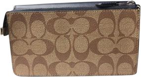img 2 attached to Coach Signature Leather Foldover Wristlet Women's Handbags & Wallets for Wristlets