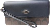 coach signature leather foldover wristlet women's handbags & wallets for wristlets logo