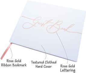 img 1 attached to 📘 Chriz.Z White Textured Wedding Guest Book with Rose Gold Foil Lettering - Polaroid Album, 100 Pages