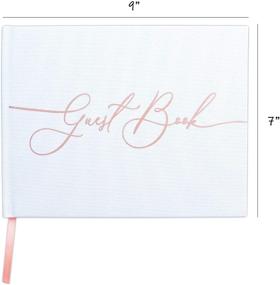 img 3 attached to 📘 Chriz.Z White Textured Wedding Guest Book with Rose Gold Foil Lettering - Polaroid Album, 100 Pages