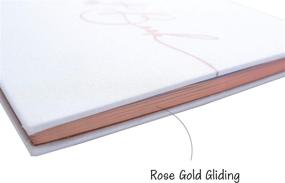 img 2 attached to 📘 Chriz.Z White Textured Wedding Guest Book with Rose Gold Foil Lettering - Polaroid Album, 100 Pages