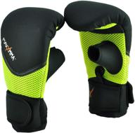 🥊 maxxmma neoprene heavy bag gloves - washable boxing training punching gloves (neon yellow, s/m) логотип