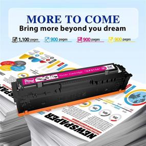 img 2 attached to 🖨️ HaloFox Toner Cartridge Set for HP 204A CF510A CF511A CF512A CF513A Pro MFP M180n M180nw M181fw M154a M154nw Color Pro Printer, Black Cyan Yellow Magenta, 4-Pack