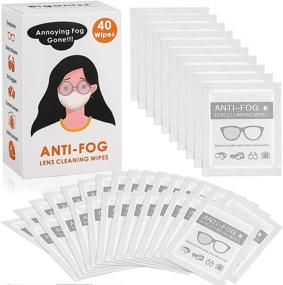 img 4 attached to Pre-Moistened Anti-Fog Lens Cleaning Wipes for Glasses - 40 Pack | Eyeglass Cleaner Wipes | Lens Wipes for Eyeglasses | Glasses Cleaning Wipes | Replace Anti-Fog Spray for Glasses
