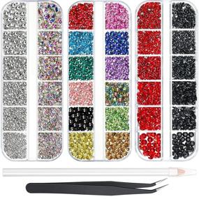 img 4 attached to Rhinestone Flatback Crystals Rhinestones Tweezers