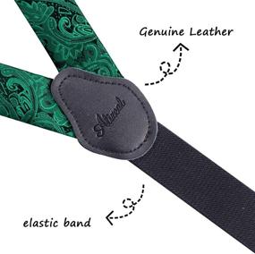 img 1 attached to Stylish Boys Paisley Bow Tie and Suspenders Set by Alizeal: Adjustable and Pre-tied with Clips