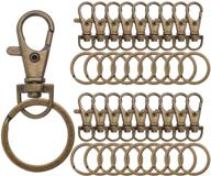 🔑 bronagrand bronze lobster claw clasp keychain set - 30 swivel clasps and 30 keychain rings for craft projects and diy making logo