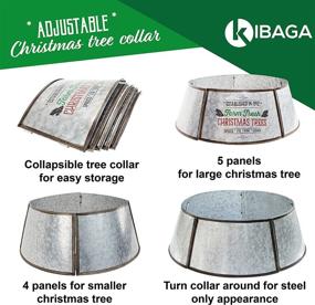 img 1 attached to 🎄 Enhance Your Holiday Decor with the KIBAGA Farmhouse Christmas Tree Collar - Authentic Easy Set Up 30&#34; Tree Ring - Beautiful Rustic Tree Skirt