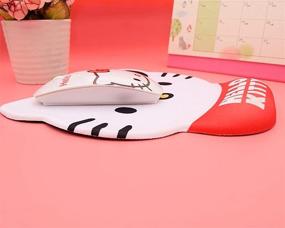 img 2 attached to 🐱 Cute Hello Kitty Mouse Pad with Gel Wrist Support for Ultimate Comfort and Style