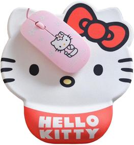 img 4 attached to 🐱 Cute Hello Kitty Mouse Pad with Gel Wrist Support for Ultimate Comfort and Style