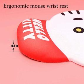 img 1 attached to 🐱 Cute Hello Kitty Mouse Pad with Gel Wrist Support for Ultimate Comfort and Style