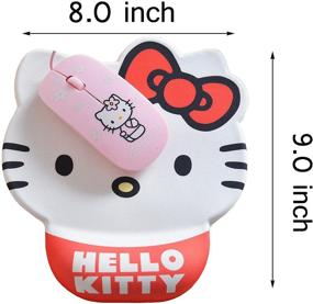 img 3 attached to 🐱 Cute Hello Kitty Mouse Pad with Gel Wrist Support for Ultimate Comfort and Style