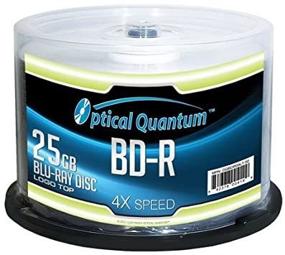 img 1 attached to 📀 50-Disc Spindle of Optical Quantum 25 GB 4X Blu-ray Single Layer Recordable Discs with BD-R Logo Top