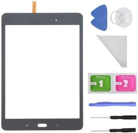 img 4 attached to 📱 Black Touch Screen Glass Digitizer Assembly for Samsung Galaxy Tab A 8.0 SM-T350 T350 - Includes PreInstalled Adhesive and Tools (LCD Not Included)