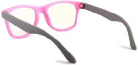 img 2 attached to 👓 Rectangle Blue Light Blocking Glasses for Kids Ages 5-12 | Digital Eye Protection for Boys and Girls