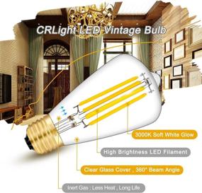 img 3 attached to CRLight Equivalent Vintage Dimmable Filament Industrial Electrical