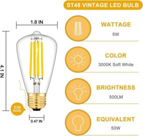 img 2 attached to CRLight Equivalent Vintage Dimmable Filament Industrial Electrical