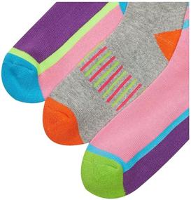 img 3 attached to Jefferies Socks Little Girls' Sporty Half Cushion Crew Socks - 3 Pairs Pack