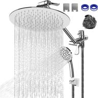 🚿 ordenado combo shower heads: 10" rainfall head, 9-setting handheld, dual big head, 11" adjustable arm, 60" stainless hose logo