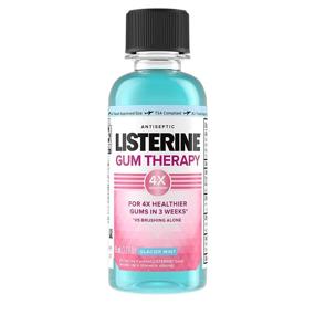 img 4 attached to Listerine Gum Therapy Anti-Plaque & Gingivitis Travel Mouthwash, Glacier Mint - Ultimate Travel Solution, 95 mL 1 ea