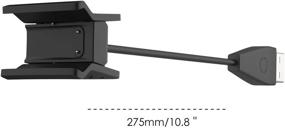 img 3 attached to 🔌 Зарядное устройство MoKo с кнопкой сброса - cовместимо с Fitbit Alta HR, USB кабель для зарядки, подставка-док, длина кабеля 1,8 фута (550 мм), черное исполнение - вариант замены