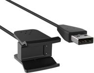 🔌 зарядное устройство moko с кнопкой сброса - cовместимо с fitbit alta hr, usb кабель для зарядки, подставка-док, длина кабеля 1,8 фута (550 мм), черное исполнение - вариант замены логотип