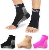 🧦 alvada compression socks foot sleeves - plantar fasciitis support with comfortable arch support - rapid pain relief, minimized soreness, accelerated recovery - 1 pair логотип