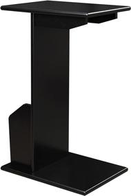 img 3 attached to 🔲 Convenience Concepts Designs2Go Abby C-End Table for Magazine Storage - Sleek Black Finish