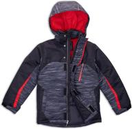 👦 graphite boys' clothing and jackets & coats - arctic quest hooded puffer logo