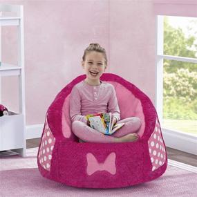 img 3 attached to 🐭 Delta Children Disney Minnie Mouse Cozee Fluffy Chair - Toddler Size for Kids (6 Years and Below)