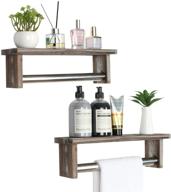 🛁 enhance your bathroom with j jackcube design rustic towel rack shelf set - mk608aa: ideal for organizing and beautifying your space logo