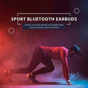 img 3 attached to 🎧 Ultimate Wireless Earbuds Sport: Secure Fit, 50 Hrs Playtime, HD Stereo, Bluetooth 5.0, IPX7 Sweatproof, Mic - Perfect for Running, Gym, and Exercise