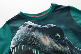 img 2 attached to 🦖 Frogwill Boys Dinosaur T-Shirt: Short Sleeve Top, Size 2-10 - Top Tee for Your Dinosaur Enthusiast!