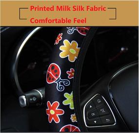 img 3 attached to Steering Wheel Cover Interior Accessories for Steering Wheels & Accessories