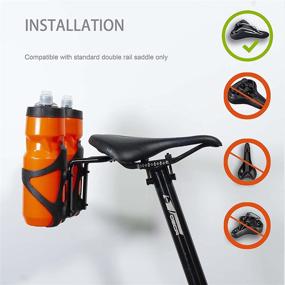 img 1 attached to 🚲 Nubesof Bike Water Bottle Holder: Full Carbon Fiber Cage (2 PCS) with Cycling Saddle Cage - Ultimate Bike Accessory