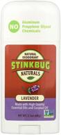 organic lavender deodorant stick by stinkbug naturals logo