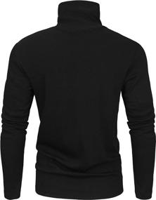 img 2 attached to Derminpro Men's Slim Fit Soft Turtleneck Long Sleeve Lightweight T-Shirt