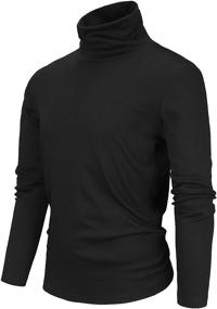 img 3 attached to Derminpro Men's Slim Fit Soft Turtleneck Long Sleeve Lightweight T-Shirt