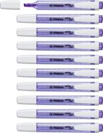 stabilo swing cool highlighter pens - purple logo