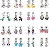 👑 adorable bevan 12/20 pairs resin/acrylic clip on earrings for little princesses logo