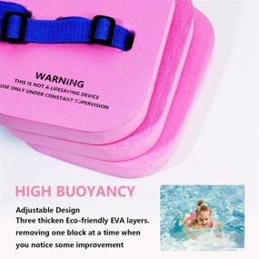 img 1 attached to 🏊 Adjustable 3-Layer Swim Belts Back Float for Kids - Waterproof Safety Swimming Bubble Floaties with Secure Clip Buckle - Ideal for Swimming Beginners, Pool Lessons, and Sports