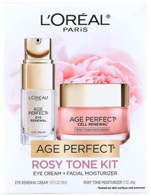 img 1 attached to 🎁 Набор подарочный уход за кожей L'Oreal Paris: Увлажняющий крем для лица Age Perfect Rosy Tone & Крем для глаз Eye Renewal, 1 комплект